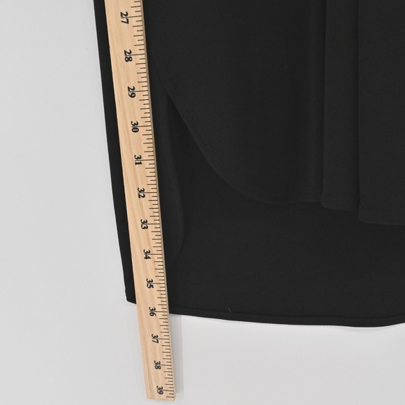 ZARA Shirt Dress Size S Black VNeck Whimsical Preppy Relaxed‎ Roll Tab Sleeve - Picture 5 of 13